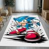 Retro S-Sonic Cartoon Games Living Room Non-Slip Area Rug Soft Carpet for Bedroom Kids Playroom Sofa,Home Decor Doormat Gift