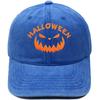 Halloween Pumpkin Grimace Embroidered Baseball Cap Washed Retro European and American Hip Hop Men's and Women's Casual Dad Hat