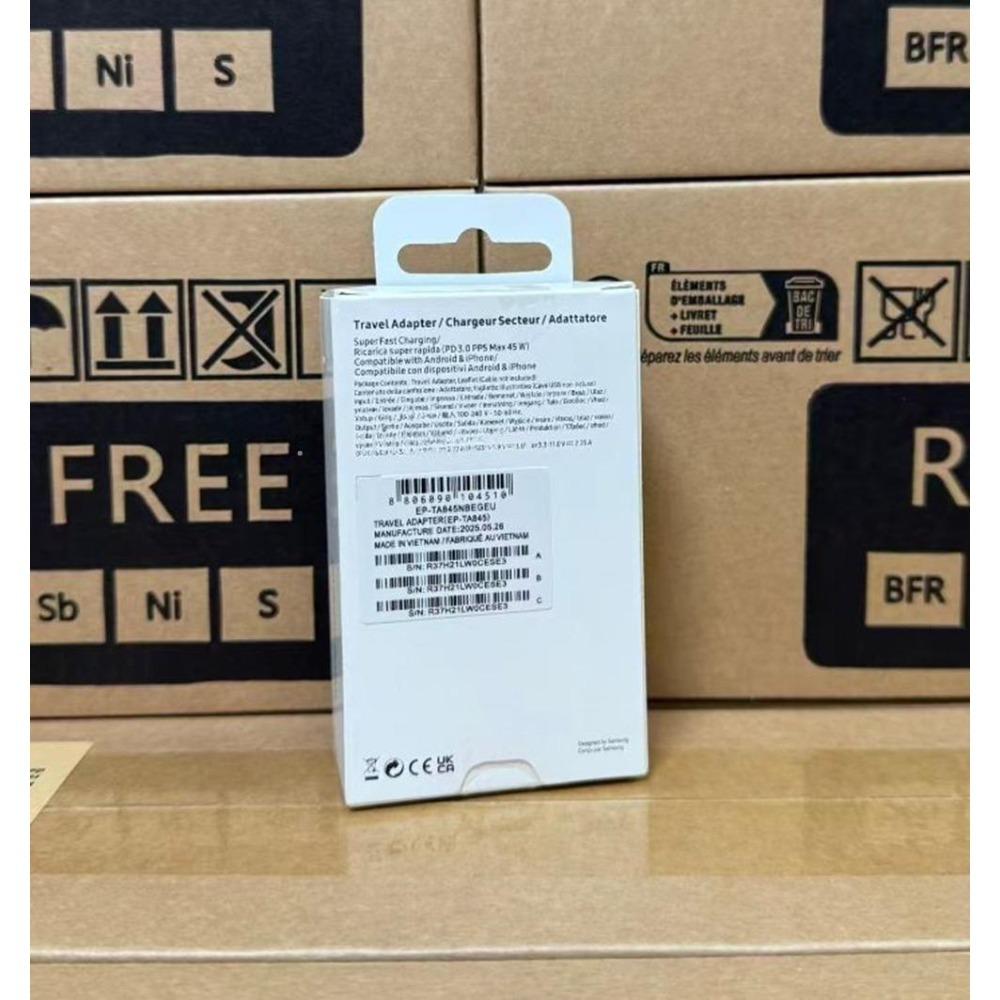 Samsung 45W PD USB-C Travel Adapter (EU Plug), Fast Charging for Phones/Tablets/Laptops, CE Certified