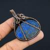 Lapis Lazuli Handmade Copper Wire Wrap Gift Jewelry Pendant 2.24" O8H53