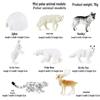 Marine Animal Simulation Model Figures: Shark, Dolphin, Hammerhead, Crab, Squid, Starfish for Kids' Education