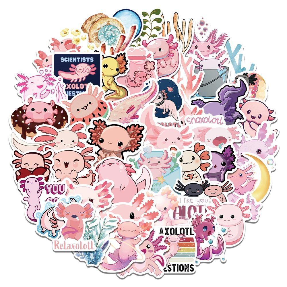 Axolotl Fun Graffiti Stickers Stickable On Travel Cases Water Bottles Fridges