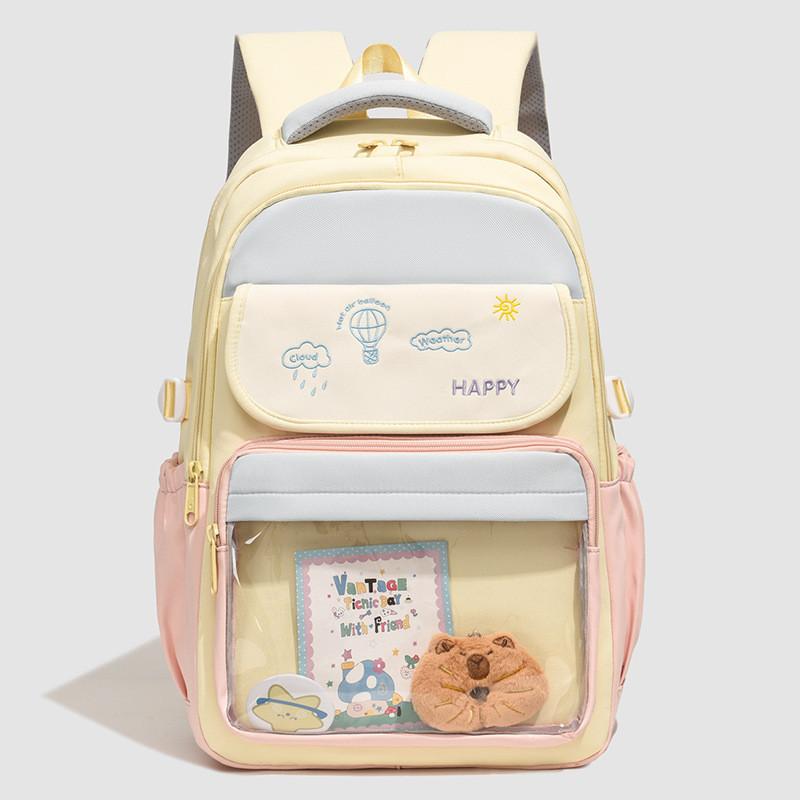 Travel Cartoon Girls Backpack With Cushion Straps For Education And Day Trips