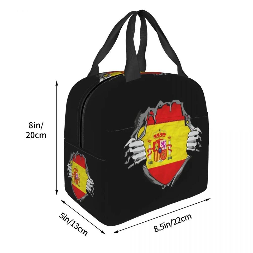 Bandera nacional. España. Bolsa de Almuerzo Aislada para Niños Refrigerador Escolar Caja Térmica para Comida Bolsa Tote Contenedor de Fiambreras a Prueba de Fugas