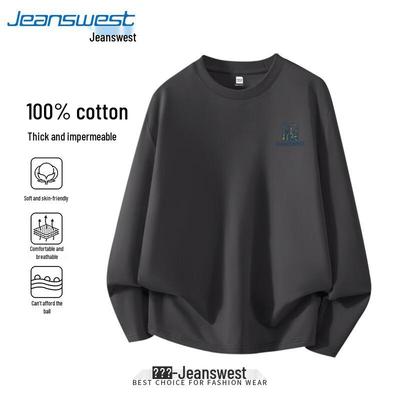Jeanswest Herren Langarm-T-Shirt aus reiner Baumwolle