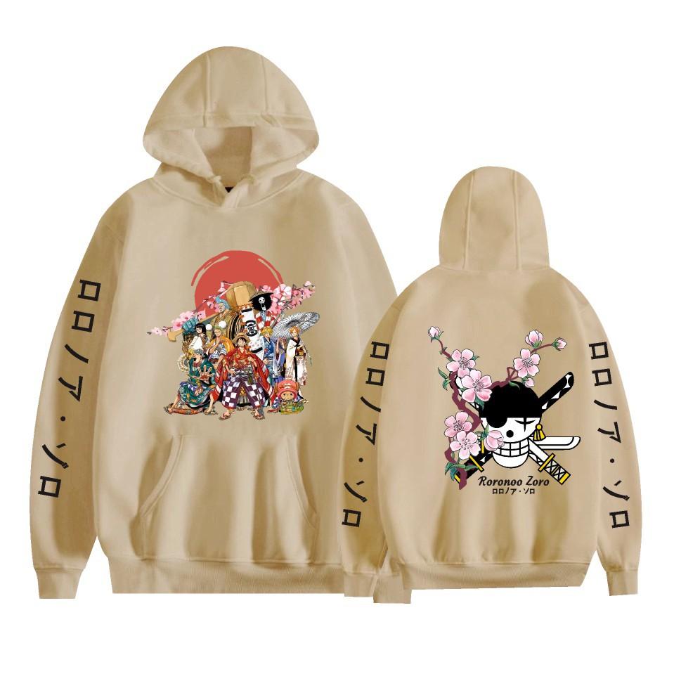 Mens Womens Hoodie ONE PIECE Anime Hoodies Streetwear Casual Cartoon Printed Hooded Pullover Sweatshirts
