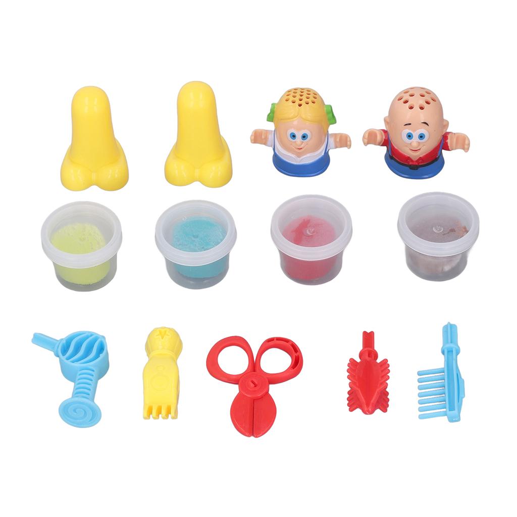 Kids Hairstylist Clay Toys Modeling Clay Color Mud Dough Baby Pretend Barber Role Play Educational Toy