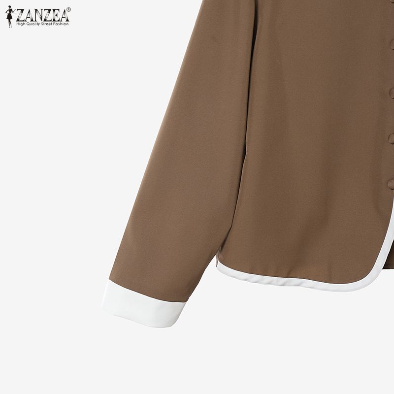 ZANZEA Women Long Sleeve Blouse and Long Skirts Casual Two Piece Suit Sets