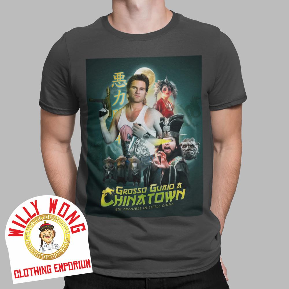 Big Trouble In Little China T-Shirt Retro Movie Poster 80s Classic Vintage UK Unisex T-Shirt S