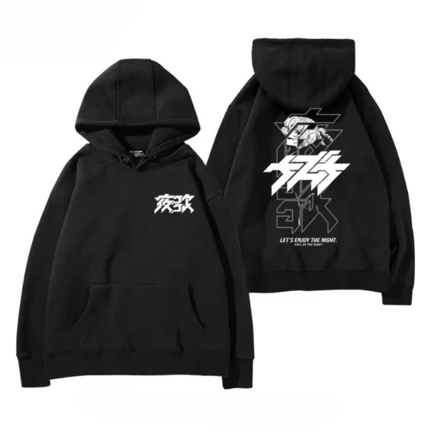 Anime CALL OF THE NIGHT Nazuna Nanakusa Grafická mikina s kapucí Unisex Muži Ženy Hip Hop Streetwear Vtipný potisk Pulovr Mikina Poleron Hombre