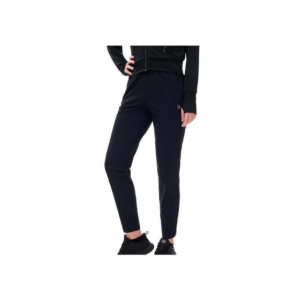 New FILA Knitted Sweatpants Women's Black A11W221616FBK