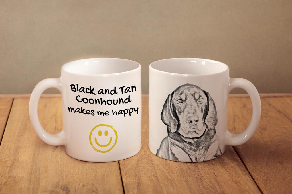 Black and Tan Coonhound I - cup with a dog, cheerful cup for a dog lover, personalized gift from the Art-Dog brand