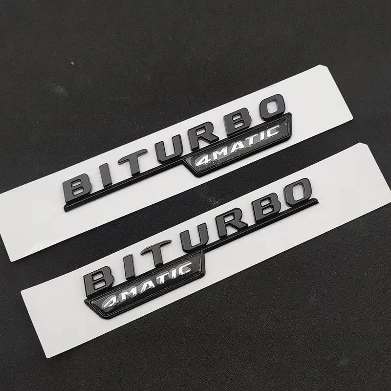 3D ABS Car Rear Trunk Badge Letters Sticker Logo GLC 43 BITURBO 4MATIC Emblem For Mercedes Benz AMG GLC43 X253 Accessories
