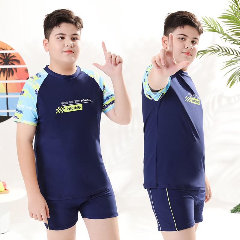 Plus Size Boys' Swim Trunks - Split Swimsuit Set for Children