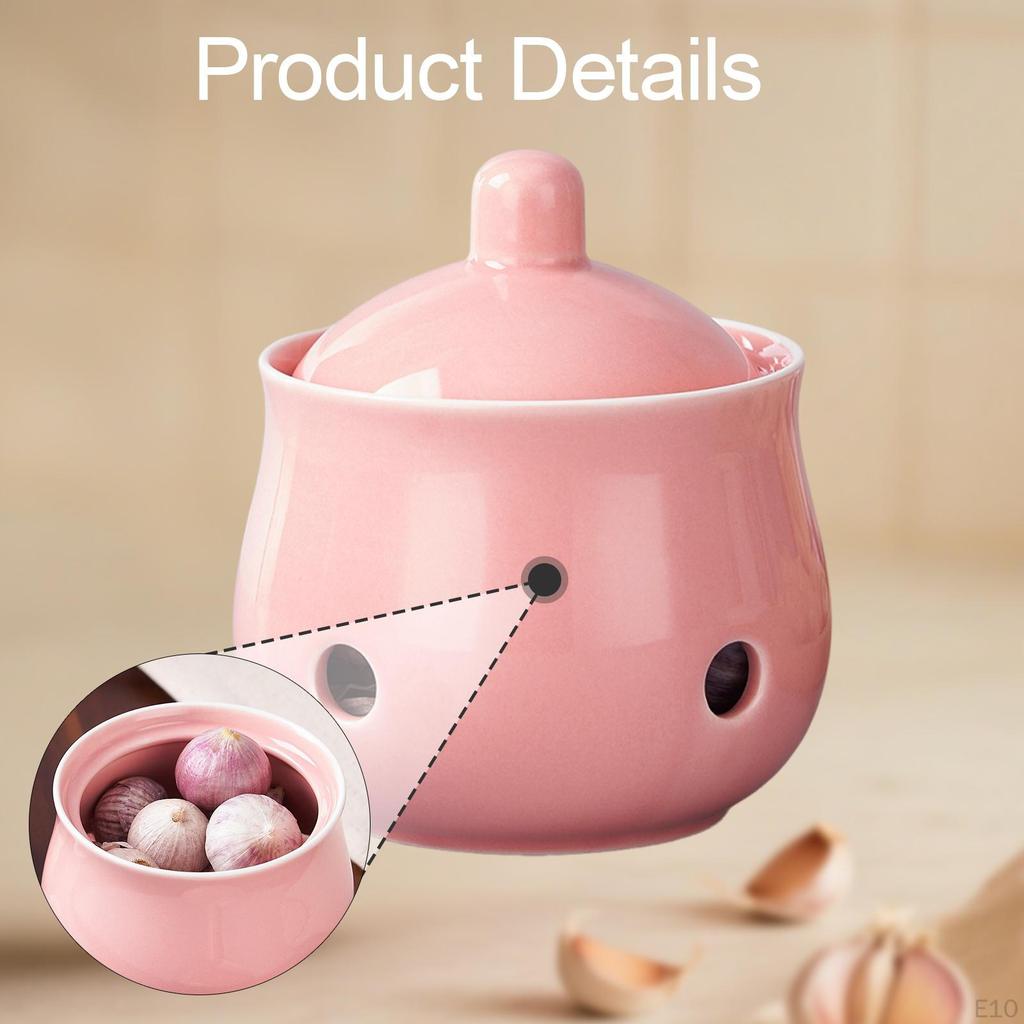 Contenitore per Aglio in Ceramica che Mantiene gli Spicchi Freschi. Salva Zenzero per la Cucina.