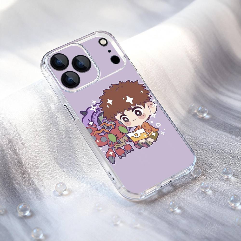 Cartoon D-Digimon Cute Phone Case For iPhone 11,12,13,14,15,16,17 Pro,Max,Plus,X,XS,XR,SE4,E Mini Transparent Soft Cover