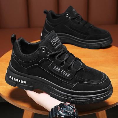 Sapatos masculinos de outono novos sapatos de trabalho respiráveis tendência masculina versátil antiderrapante resistente ao desgaste sapatos de plataforma esportivos