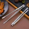 Stainless Steel Grill Tongs Food Clip BBQ Steak Clip Bread Tong Cooking Utensils Party Non-Slip Kitchen Gadgets Accessories
