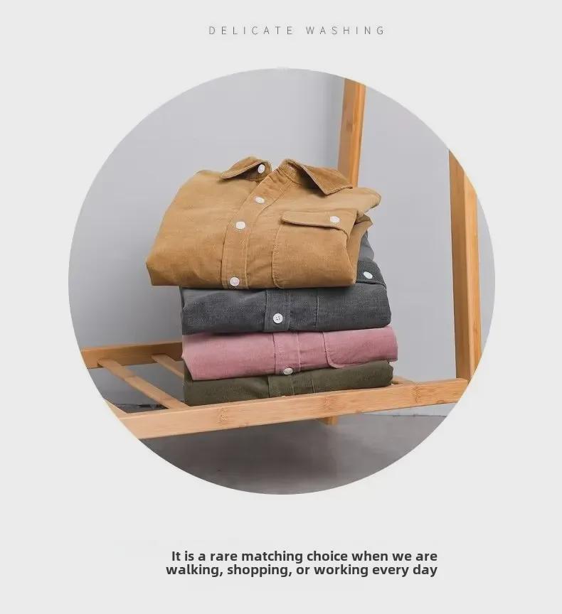 Men’s Japanese-Style Corduroy Long-Sleeve Jacket - Casual Autumn Trend