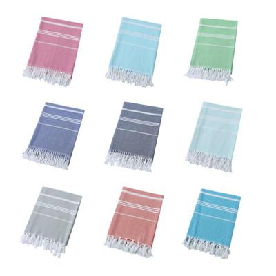 Turkish Striped Yarn-dyed Beach Towel with Tassels