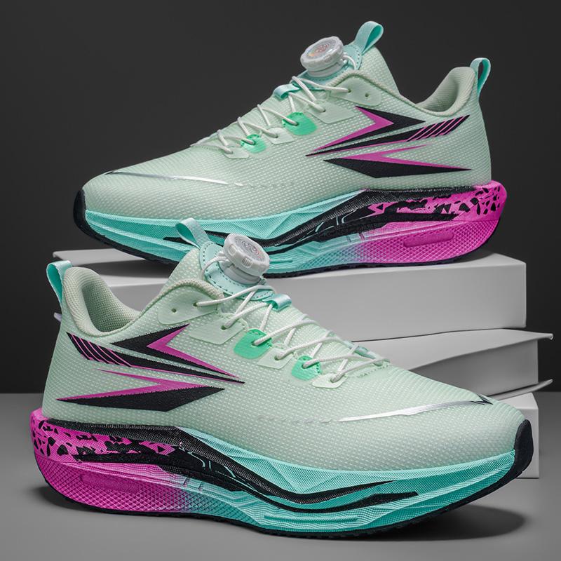 Running Shoes Carbon Board Men Athletic Speciality Marathon Breathable Lightweight Women'S Plush Comfort Athletic Nonskid Athletic Shoes