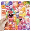 50Pcs/Set Funny Animals Juice Bottle Series 01 PET Stickers Waterproof DIY Fashion Doodle Decals Stickers