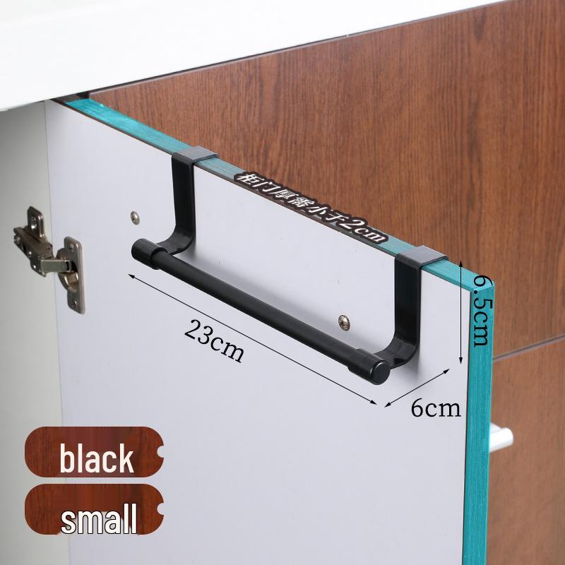 No-Drill Stainless Steel Over-Door Hanging Rod & Hook Rack for Kitchen or Closet Storage