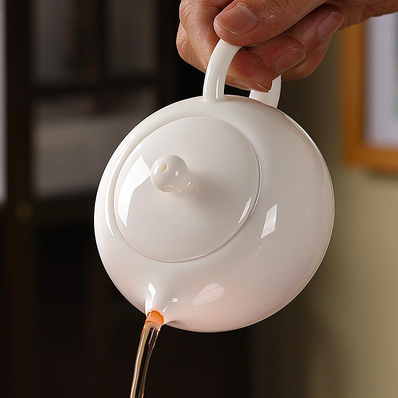 Théière Suet Jade Porcelaine Grande Capacité Pot Xishi Ménage d'une Personne Céramique Thé Chinois Fait Main Pot Unique