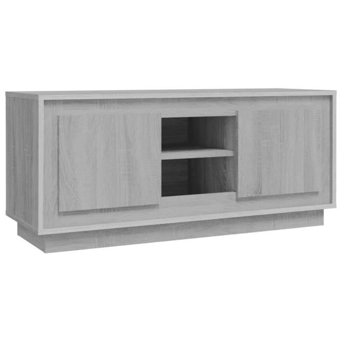 VidaXL TV Stand Sonoma Grey 102x35x45 Cm Engineered Wood 819866