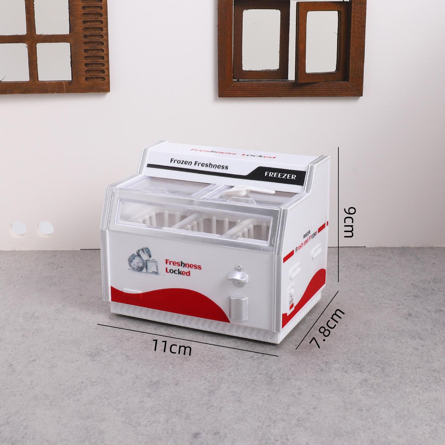 Miniature Magnetic Refrigerator Ice Cream Freezer Dollhouse Simulation Toy