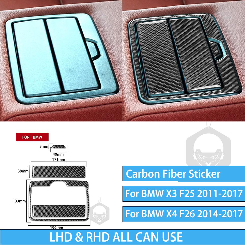 For BMW X3 F25 2011-2017 For X4 F26 2014-2017 Accessories Interior Dashboard Gear Outlet Full Set Kit Carbon Fiber Cover Sticker