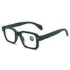Men Square Reading Glasses Women Green Anti-Blue Light Reading Glasses Eye Protection Presbyopia Eyeglasses +1.0 +1.5 To +4.0