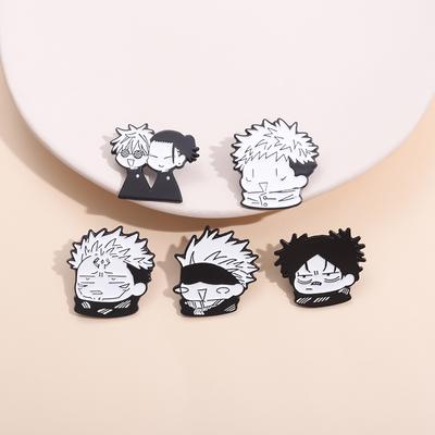 3-6pcs/Set Anime Collection Enamel Pins Custom Cartoon Character Brooch Lapel Badge Cute Jewelry Gift for Fans
