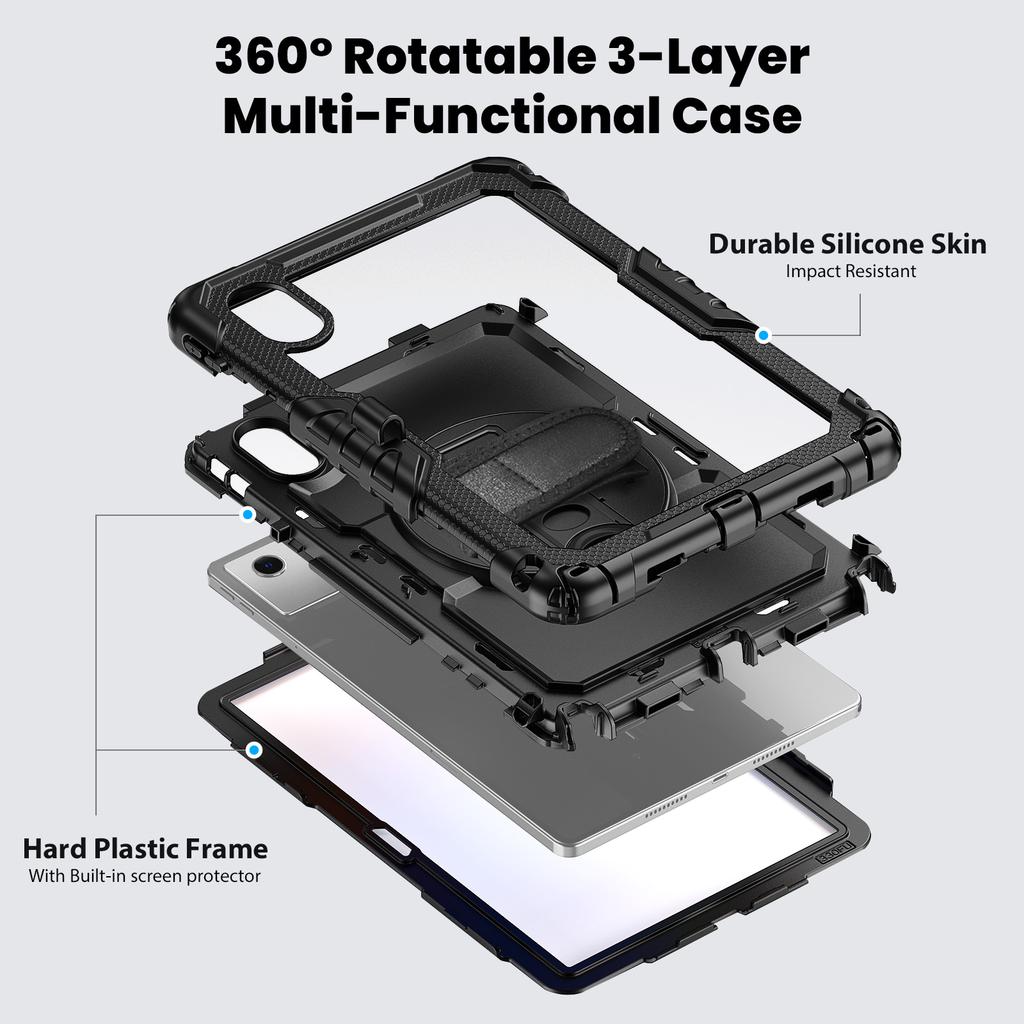 Armor Case For Lenovo Idea Tab 11 inch TB336FU Xiaoxin Pad M11 Stand Cover With Shoulder Strap Shockproof Case
