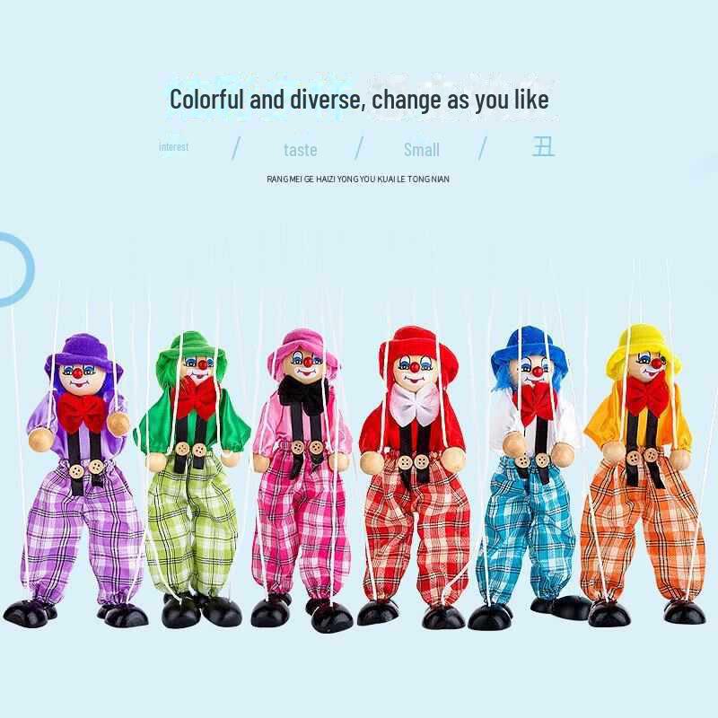 Handmade Wooden Pinocchio Marionette Puppet Doll