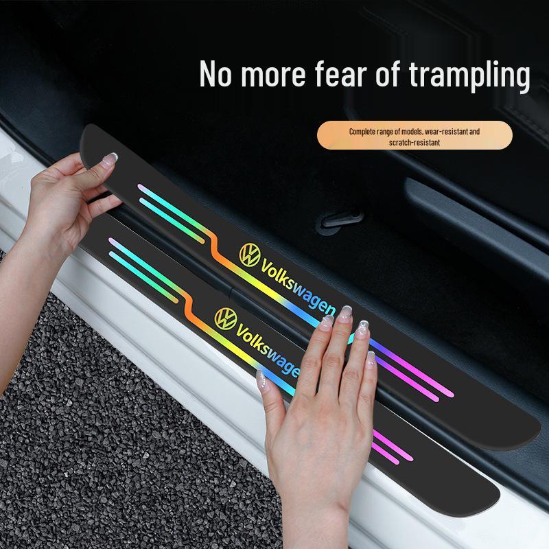 Car Door Pedal Protector: Anti-Stepping & Anti-Collision Threshold Strip Sticker.