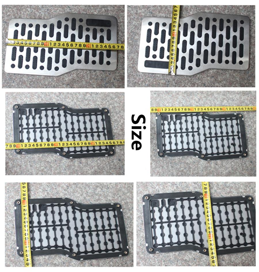 Universal Car Truck Floor Mats Stainless Steel Heel Plate Pedal  Carpet Pad Plat
