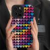 Ins Fashion Candy Colorful Love Heart Color Phone Case For Iphone 14 11 12 13 Pro Max Plus Lens Protection Shockproof Back Cover