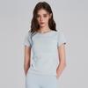 Women's Slim-Fit Knit Yoga Tee - One-Piece, Short Sleeve, Casual Outdoor Sports Top