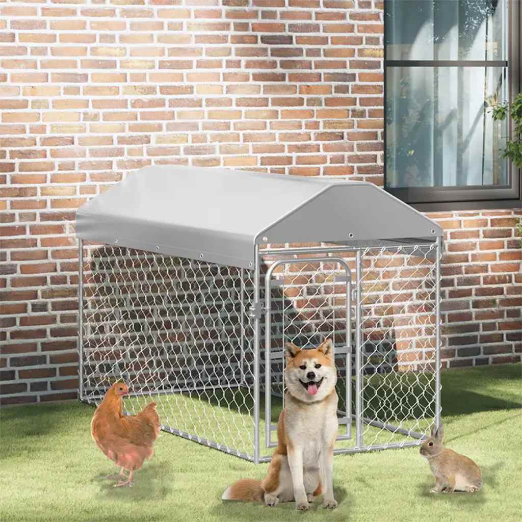 Vidaxl Hundezwinger mit Dach, 200 x 100 x 125 cm