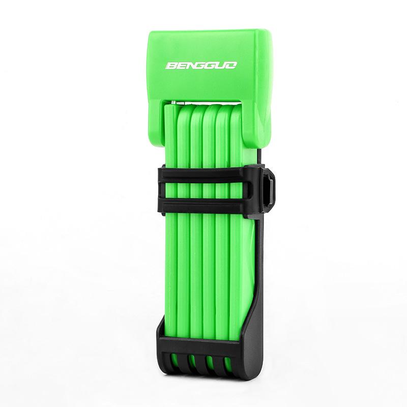 BENGGUO 76.7cm Extended Anti-Theft Lock for Mountain Bicycle/Electric Bike 6 Section Folding Alloy Steel Lock