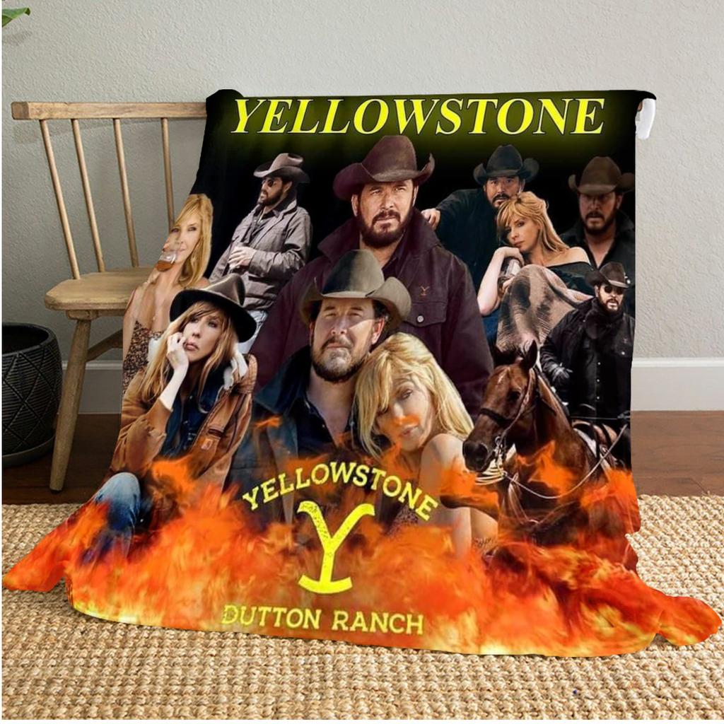 Yellowstone: Western Conflict Plüschdecke Weich Bequem Ganzjahresdecke Sofa Büro Nickerchen Decke Outdoor Reise Überwurf Perfektes Geschenk