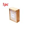 1/2pcs Creative Bamboo Grain Storage Box Kitchen Wooden Sliding Cover Rice Dispenser Household Food Pantry Organizer