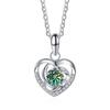Bague Ringen 1.0ct Heart Moissanite Pendant For Women Sparkly Imitation Diamond Jewelry 925 Sterling Silver Fine Jewelry Gift