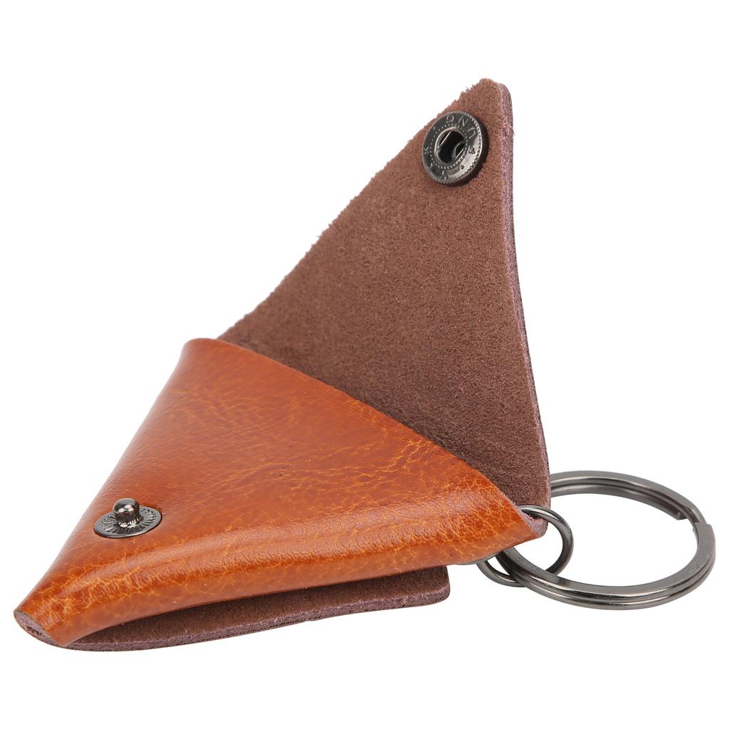 Gitarrenplektrumhalter Etui Aufbewahrungstasche Box Spaltleder Schlüsselanhänger Zubehör Instrument