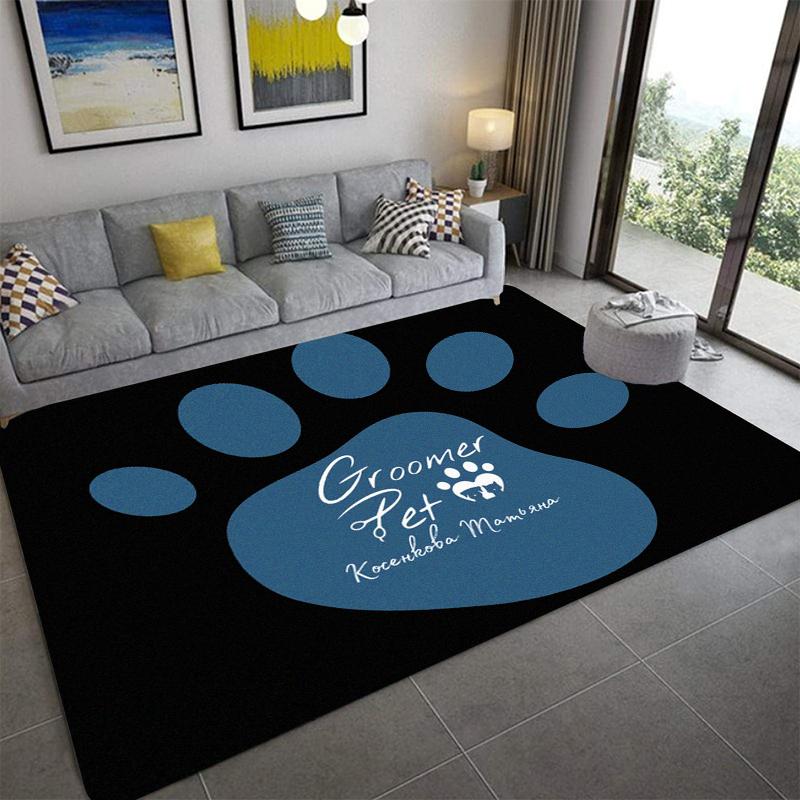 D-Dogs Paws Printed Carpet Fashion Yoga Mat Non-Slip Carpet Bedroom Decoration Outdoor Carpet Bedroom Birthday Gift