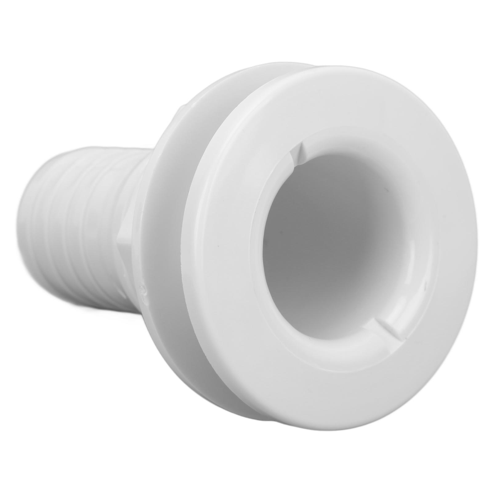 

1‑1 2in Thru Hull Fitting Straight ABS Hose Connector Accessory for Boats MarinesWhite белый