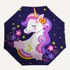 Unicorn Fantasy Night Sticker Decal for Kids Room Decor Umbrella, Cute Umbrella with Cute Design, Portable 3-Fold Compact Umbrella for Men & Women, Va