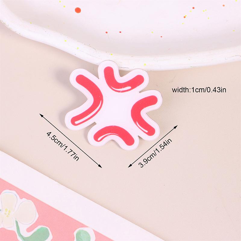 Angry Expression Drop Hair Clip Heartbroken Acrylic Hair Clip Funny Side Clip