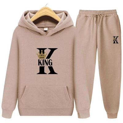 Männer Frauen Hoodies König Druck Trainingsanzüge Jogger Hosen Dicke Warme Kleidung Männer Herbst Winter Hoodie Sportswear Jogging